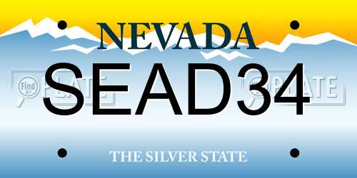 SEAD34 Nevada License Plate