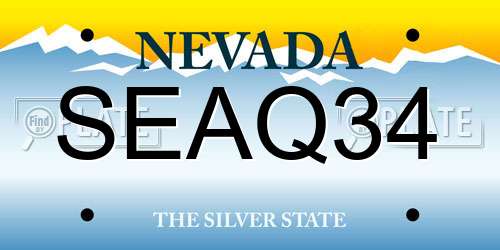 SEAQ34 Nevada License Plate