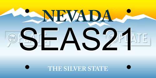 SEAS21 Nevada License Plate