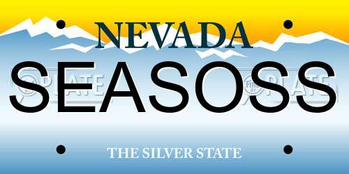 SEASOSS Nevada License Plate