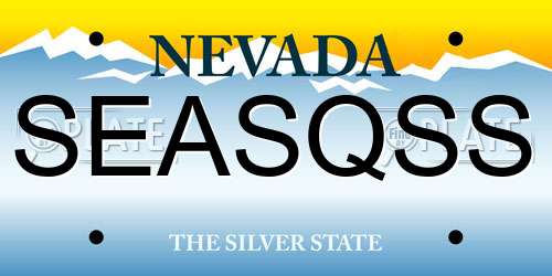 SEASQSS Nevada License Plate