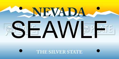 SEAWLF Nevada License Plate