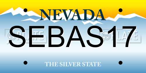 SEBAS17 Nevada License Plate