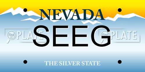 SEEG Nevada License Plate