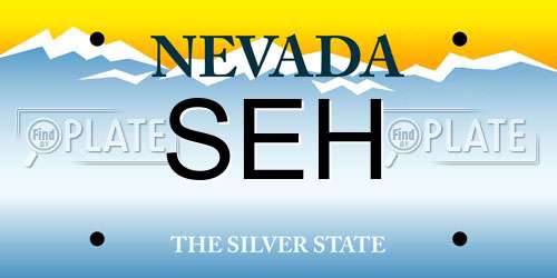SEH Nevada License Plate
