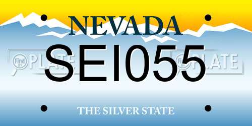SEI055 Nevada License Plate
