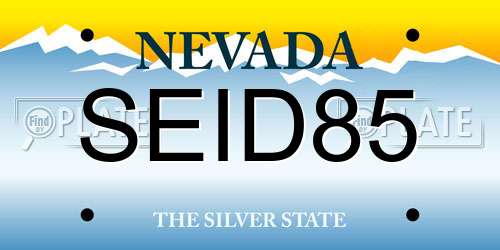 SEID85 Nevada License Plate