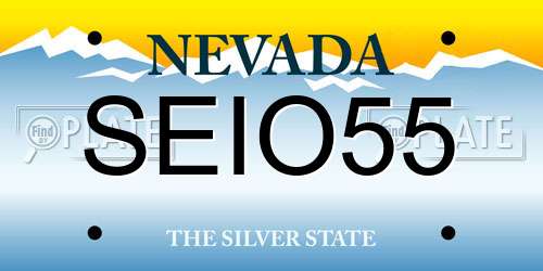 SEIO55 Nevada License Plate