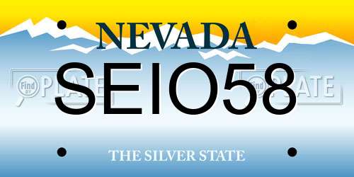 SEIO58 Nevada License Plate