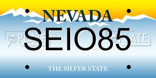 SEIO85 Nevada License Plate