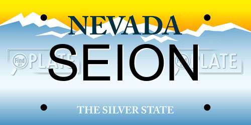 SEION Nevada License Plate