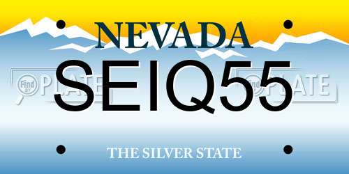 SEIQ55 Nevada License Plate