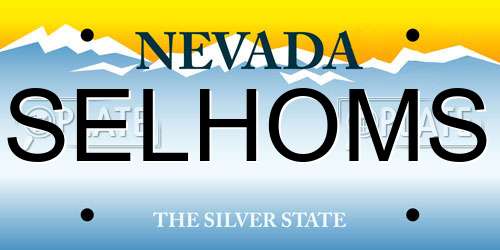 SELHOMS Nevada License Plate