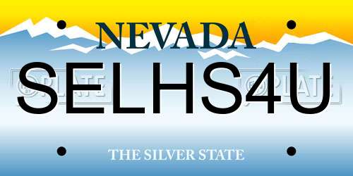 SELHS4U Nevada License Plate