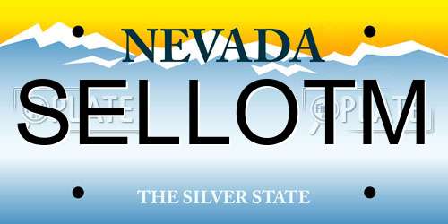 SELLOTM Nevada License Plate