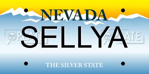 SELLYA Nevada License Plate