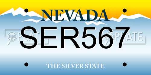 SER567 Nevada License Plate