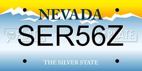 SER56Z Nevada License Plate