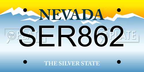 SER862 Nevada License Plate