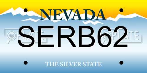 SERB62 Nevada License Plate