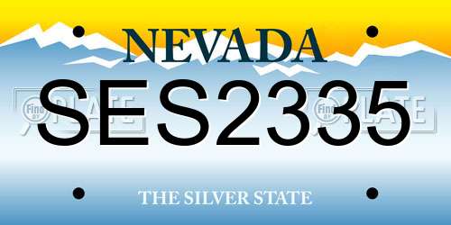 SES2335 Nevada License Plate