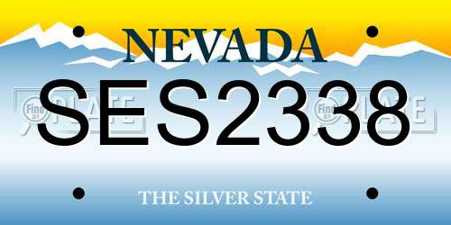 SES2338 Nevada License Plate