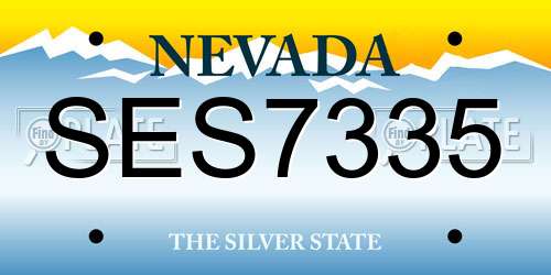 SES7335 Nevada License Plate