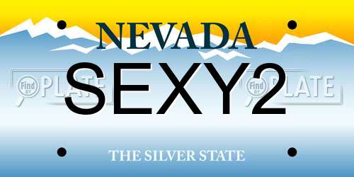 SEXY2 Nevada License Plate
