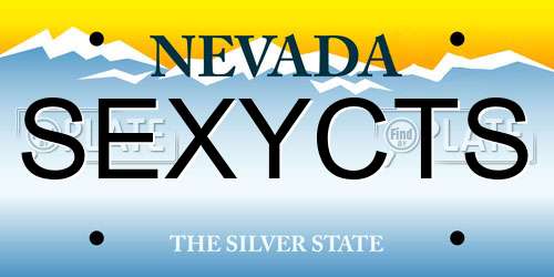 SEXYCTS Nevada License Plate