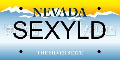 SEXYLD Nevada License Plate