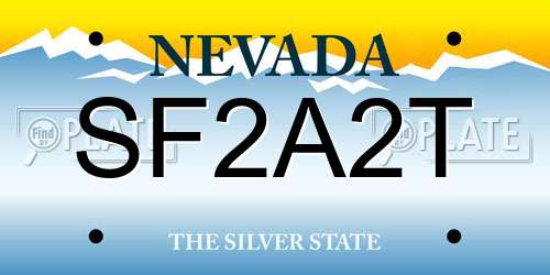 SF2A2T Nevada License Plate