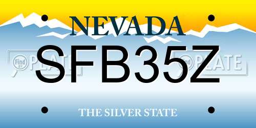 SFB35Z Nevada License Plate