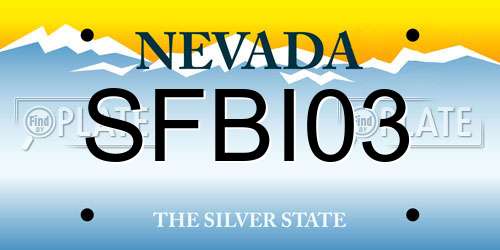 SFBI03 Nevada License Plate