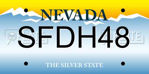 SFDH48 Nevada License Plate