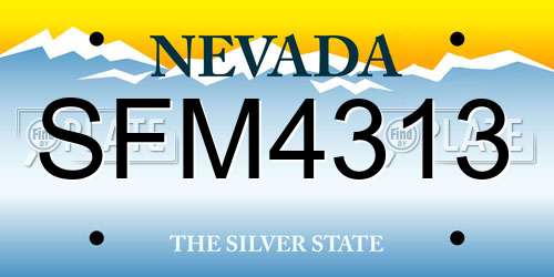 SFM4313 Nevada License Plate
