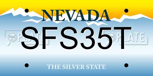 SFS35T Nevada License Plate