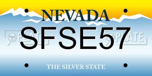 SFSE57 Nevada License Plate
