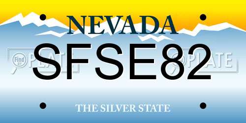 SFSE82 Nevada License Plate