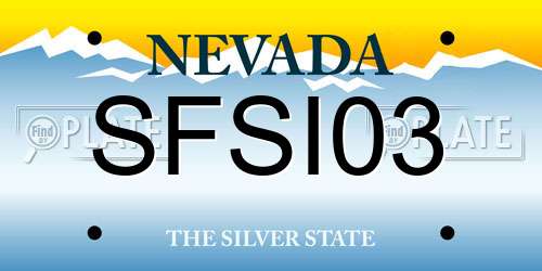 SFSI03 Nevada License Plate