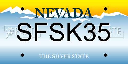 SFSK35 Nevada License Plate