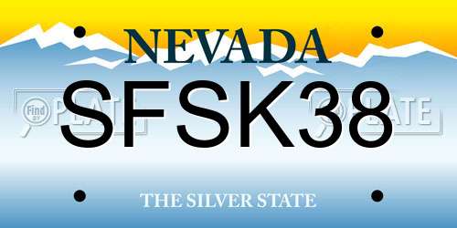 SFSK38 Nevada License Plate