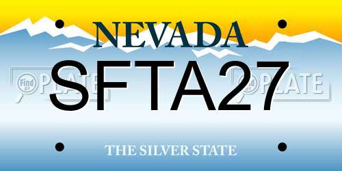 SFTA27 Nevada License Plate