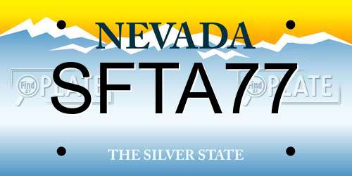 SFTA77 Nevada License Plate
