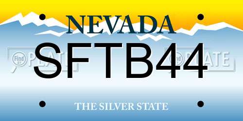 SFTB44 Nevada License Plate