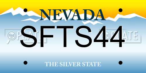 SFTS44 Nevada License Plate