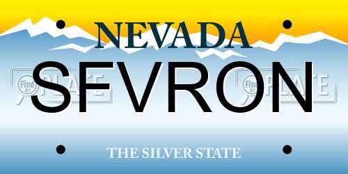 SFVRON Nevada License Plate