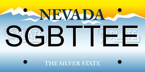SGBTTEE Nevada License Plate