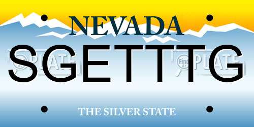 SGETTTG Nevada License Plate