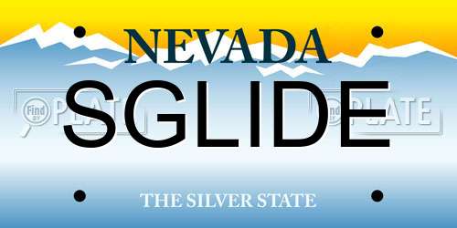 SGLIDE Nevada License Plate