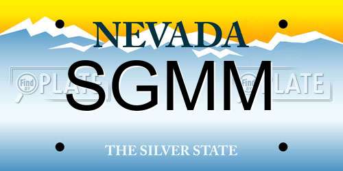 SGMM Nevada License Plate